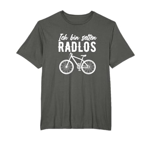 Ich Bin Selten Radlos Rad Lustiges Fahrradfahrer Fahrrad T-Shirt