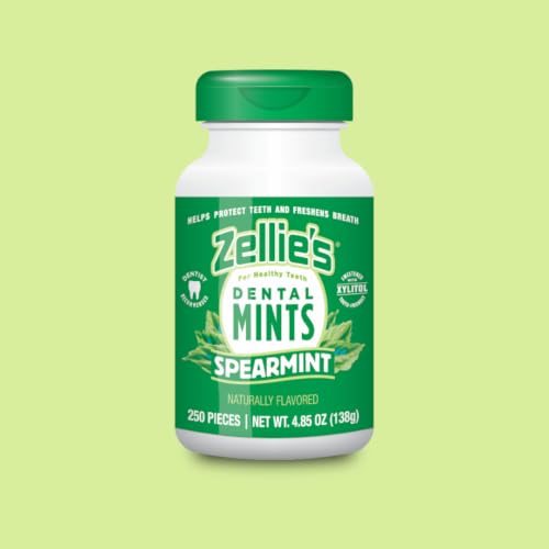 Zellie's | 100% Xylitol Spearmint Breath Mints | No Asp...