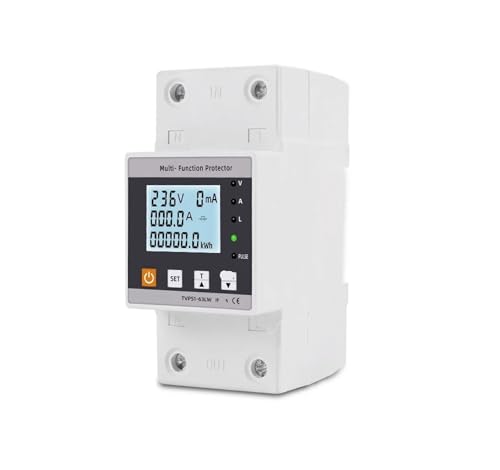 Disjoncteur protecteur de surtension 80A avec compteur kWh et relais de fuite à la terre