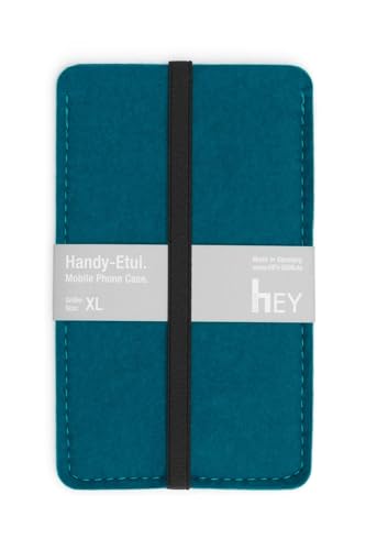 Pochette téléphone feutre de laine Hey Sign étui vert luxe taille L