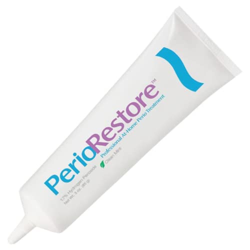 Perio Restore® Gel 3 Ounce Tube; 1.7% Hydrogen Peroxide Oral Cleansing Treatment; Oral Cleansing Gel. Includes Two (2) Trays For Ease Of Application. Mint Flavor, At-Home Treatment #TOP1