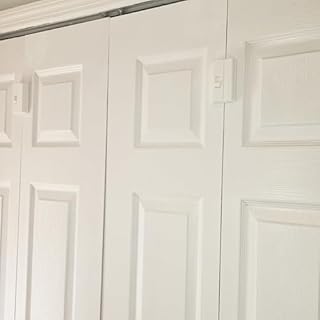 LatchSmart Bi-Fold Door Lock, 2-Pack, Locks Automatically, Install at Any Height, Child and Pet Safety Lock for Your Closet and Pantry, Tool Free Installation and One-Touch Operation