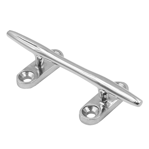 ZONADAH 8 Inch Stainless Steel Marine Boat Cleat 200mm Open Base Dock Rope Cleat with Screws