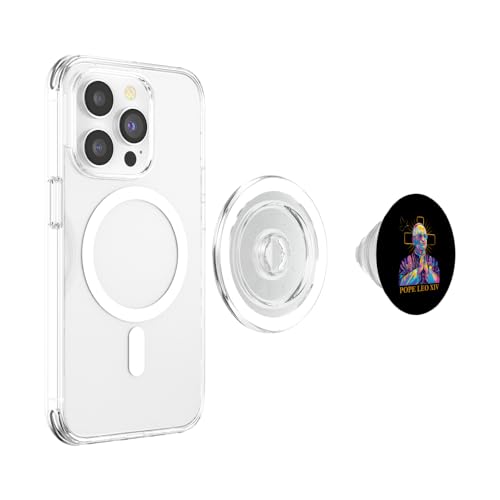 Pape Léon XIV Couleur Design Icône Catholique Moderne Religieux PopSockets PopGrip pour MagSafe – vue 3