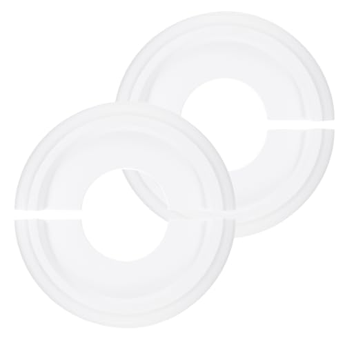 PATIKIL Ceiling Medallion, 2 Pcs 10 OD x 4 ID PU Decorative Ceiling Light Medallion Chandelier Medallion Split Ceiling Light Cover Plate for Ceiling Light Fixtures Fans, White