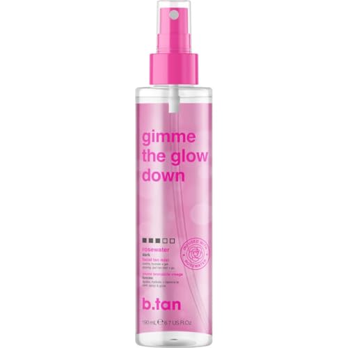 b.tan Clear Face Tan Mist | Gimme The Glow Down - Best Facial Tanner Spray, Gradual Bronzing Sunless...