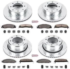 PowerStop Z36 트럭 및 견인 브레이크 패드 및 로터 키트 전면 및 후면 K5458-36 — 사진 2