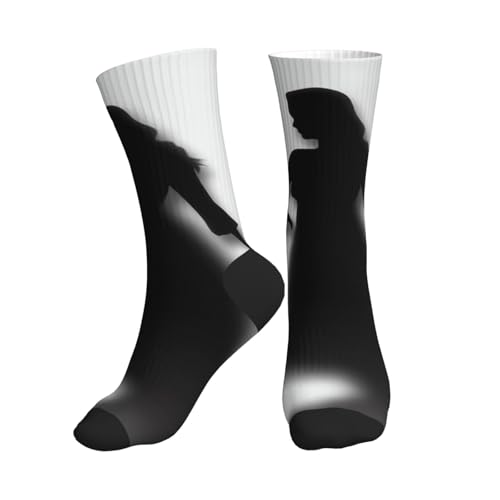 ALLiYa The Shadow Of Woman Silhouette - Calcetines de compresión para mujeres y hombres, para correr, ciclismo, uso diario, 2 Negro-2, talla �nica