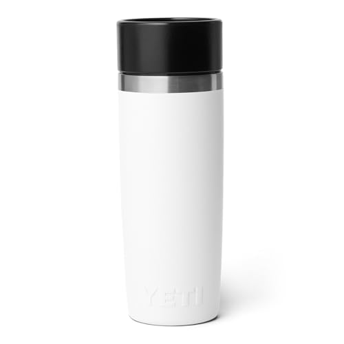 Image of YETI Rambler 16 oz Travel Bottle, Stainless Steel, Vacuum Insulated with Leakproof Commuter Cap, White