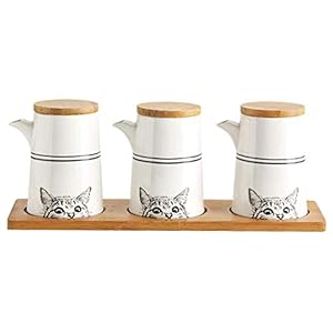 Keramiek dispenser fles sojasaus dispenser fles met kurkstop olijfolie/sojasaus/azijn cruet voor keuken koken (kleur: C)