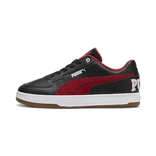 PUMA Unisex Caven 2.0 Retro Sneaker, Black-Club Red White, 36 EU