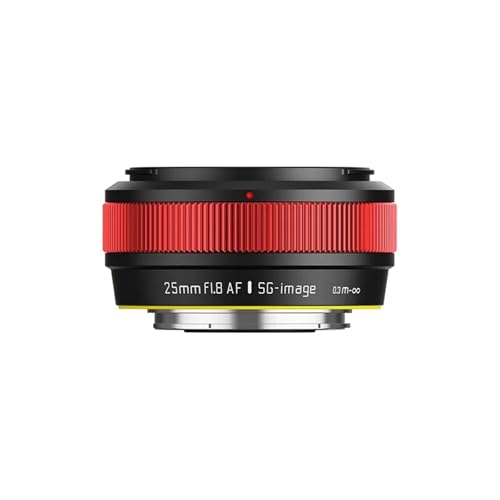 �݊���������Nikon �~���[���X�J���� 25mm F1.8 AF APS C ����a�|�[�g���[�g�����Y�ɑΉ�(Red)