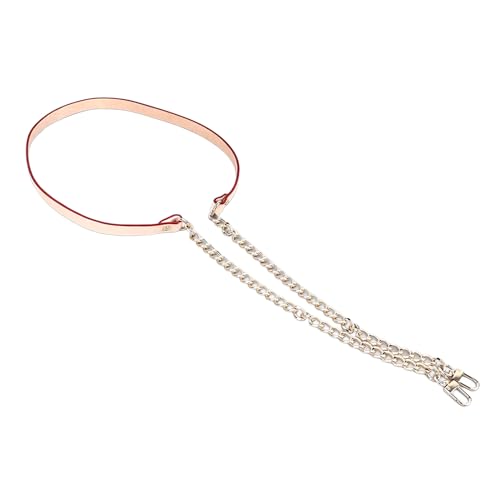 Alças de corrente de bolsa, correntes planas de substituição de ferro de couro, alça de metal para b