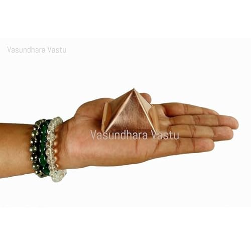 Image of Pure Copper Pyramid 2 inch inch for Positive Vastu Energy for Vibrations at Home, Office, Factory, Plot Powerful Positive Energy Remedies Health and Wealth | Pack of 12