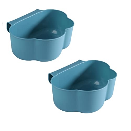 2 recipientes de lixo para pendurar no armário da cozinha, para pendurar os resíduos da cozinha, cor azul