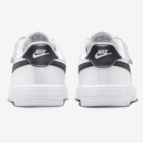 Nike Force 1 Low EasyOn Little Kids' Shoes (FN0237-101, White/Black) Size 23