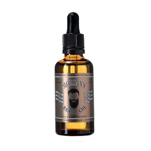 Morgan's Pomade Aceite para Barba para Mantenimiento Diario, Suaviza el Vello Facial e Hidrata la Piel, Absorción Rápida, Aroma a Oud y Ámbar 30ml