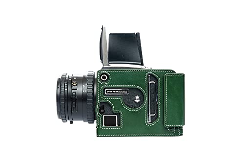 Demi-étui en cuir véritable fait main vert pour Hasselblad 2000FC - 4