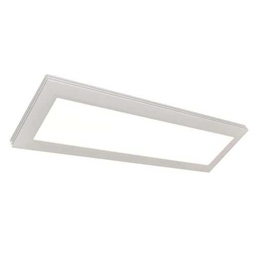 LED Decorative Linear Flush Mount Ceiling Light in White Finish