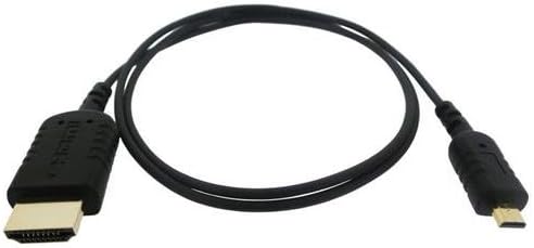 Hyper HyperThin Thinnest and Flexible Micro HDMI to HDMI Cable, 0.8m, Black