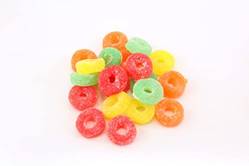 Planet Sweets Assorted Gummy Fruit Rings Candy - 1.5 Pounds - Mixed Flavors Cherry Orange Lime Lemon Gummi Snack #TOP1