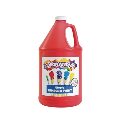 Colorations Tempera Paint, Gallon Size, Red, Non Toxic, Vibrant, Bold, Kids Paint, Craft, Hobby, Fun, Art Supplies (Item # GSTRE)