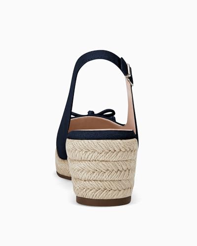 Image of Womens Closed Toe Espadrilles Wedges Shoes Platform Slingback Mid Low Heel Canvas Bow Dress Sandals