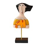 Arichmark Estatuas hechas a mano, escultura abstracta de resina para decoración del hogar, estante de libros, soporte de TV, decoración de gabinete, adorno decorativo