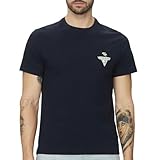 GUESS Palm Tree - Camiseta para hombre, azul marino, XXL