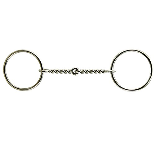 Coronet Malleable Iron Single Twisted Wire Loose Ring Snaffle Bit, 6 1/2-Inch