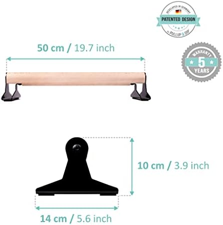 PULLUP & DIP Wooden Parallettes, Low or Medium Gymnastic Bars Handstand Bars With Ergonomical Wooden Handle, Parallette Bars For Calisthenics and Gymnastics