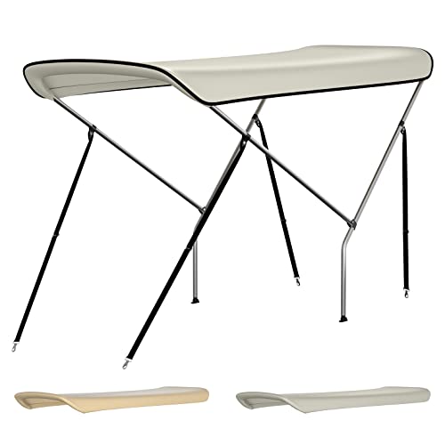 KEMIMOTO Kayak Canopy, Kayak Umbrella Sun Shade with Rear Support Poles, Sunshade Canopy for Most Canoe/Kayak, Grey 5'L x 2'W Medium