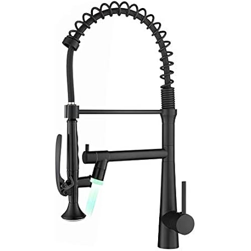 AIMADI Black Kitchen Faucet with Sprayer,Commercial Faucet Kitchen