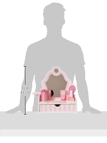 image for Melissa & Doug Wooden Beauty Salon Play Set With Vanity and Accessorie