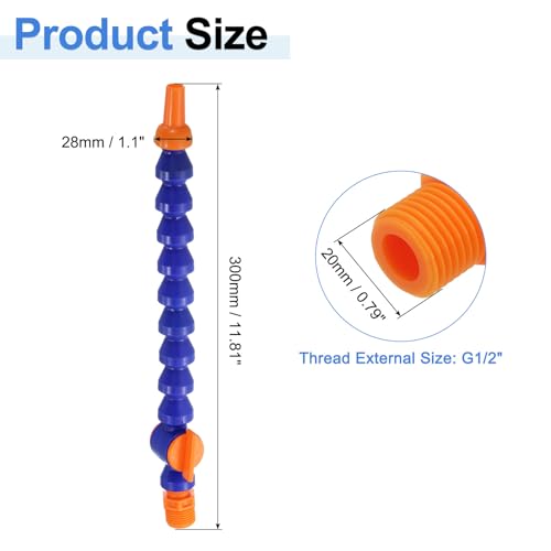 Mangueras flexibles de rosca G1/2 con interruptor integrado para aceites de torno 3