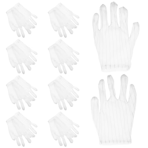 KICHOUSE 200 piezas Guantes de Seguridad de Punto Antideslizantes Esd Unidades Finos Reutilizables y Lavables para Trabajos Electrónicos Ensamblaje y Reparación Profesional
