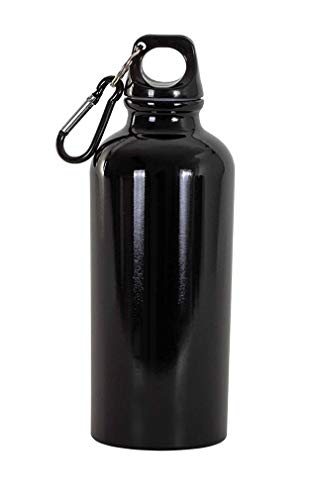 Borraccia in alluminio (400ml), con tappo in plastica e moschettone