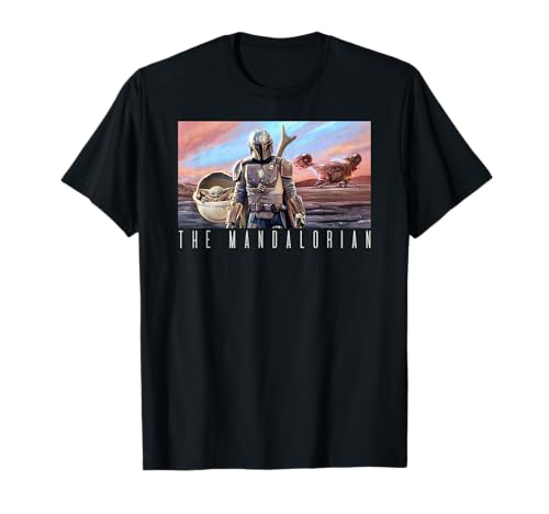 T-shirt Star Wars Mandalorian Postcard en coton premium pour fan de la saga