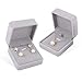 iSuperb Set of 2 Gray Velvet Necklace Pendant Box Jewelry Box Gift Boxes 3.1x1.6x2.8inch