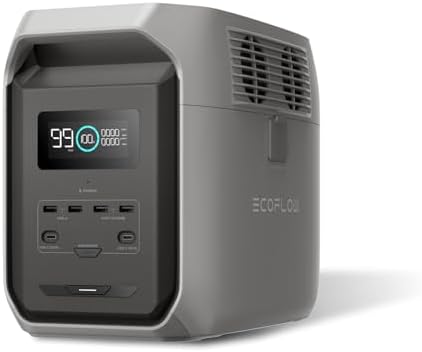 （15:00時点） EcoFlow ポータブル電源 DELTA 3 1500 1536Wh ぽーたふる電源 リン酸鉄リチウムイオン 90分で満充電 長寿命 大容量 家庭用 蓄電池 発電機 バッテリー 車中泊 停電 防災グッズ エコフロー グレー色
