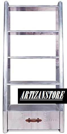 Artizanstore Designer Aviator Aluminium Open Bookshelf Home Decor Furiture (Triangular Single Shelving) #TOP1