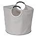 Produktbild WENKO 3440004100 Shopper Stone - Shopper-Bag, Wäschesammler, Fassungsvermögen 48 L, Kunststoff - Polyester, 42 x 40 x 62 cm, Hellgrau
