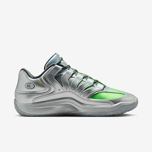 KD18 EYBL Rocket Power Basketball Shoes (IF2519-001, Metallic Silver/Green Strike/Dusty Sage/Dark Smoke Grey) Size 4.53