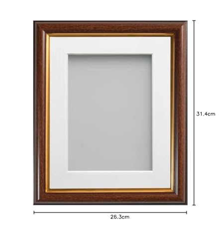 Frame Company Eldridge Mahogany Photo Frame with Off-White Mount, 10x8 for 8x6 inch, fitted with perspex - Image 3