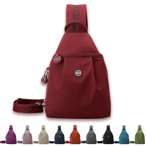 Mini sac à dos Oxford antivol rouge et sac à bandoulière imperméable pour femme
