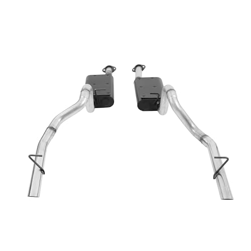 Image of Flowmaster 17203 Force II Cat-Back Exhaust Kit 2.5 Inch Aluminized Steel Polished 304 Stainless Steel Tips Compatible with 1986-1993 Ford Mustang LX 5.0L and 1986 Mustang GT