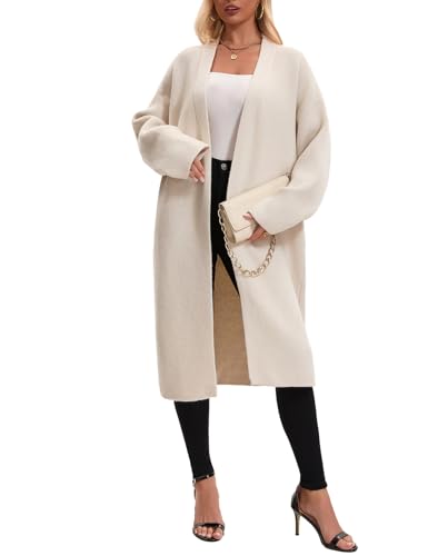 Womens Long Cardigan Sweaters Chunky Open Front Oversized Slouchy Knit 2025 Fall Trendy Jackets4