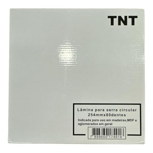 Lâmina de Serra Circular com Vídea, para MDF e MDP 250 x 30 x 80 Dentes, TNT