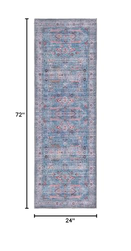 Alfombra Rugs.com Maahru Azul 2x6 pies Runner miniatura 2