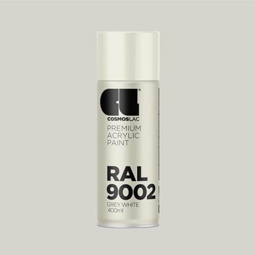Image of Cosmos LAC Acrylic Paint Spray Can for DIY Projects Spray Paint, 400 ml (RAL 9002 Grey White)